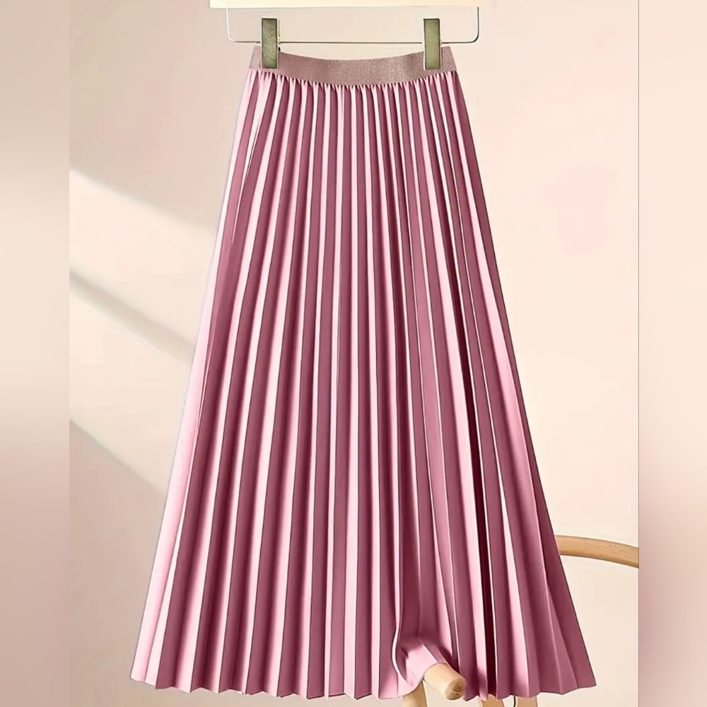 Pleated High Waist Skirt - Picture 2 of 3
